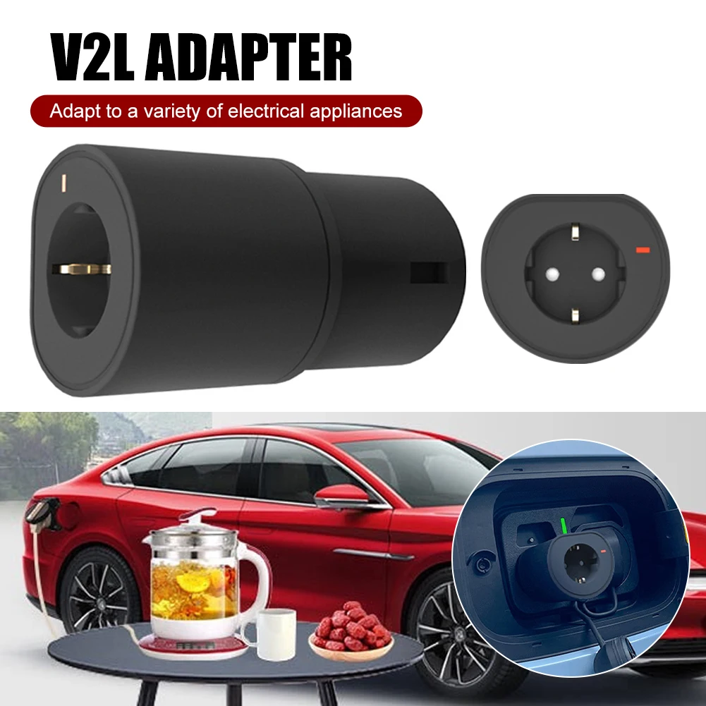 

10A 220V Male V2L Power Supply Conversion Socket 2.5kW Electric Vehicle to Load Adapter for IEC 62196-2 Type 2 EV RV Accessories