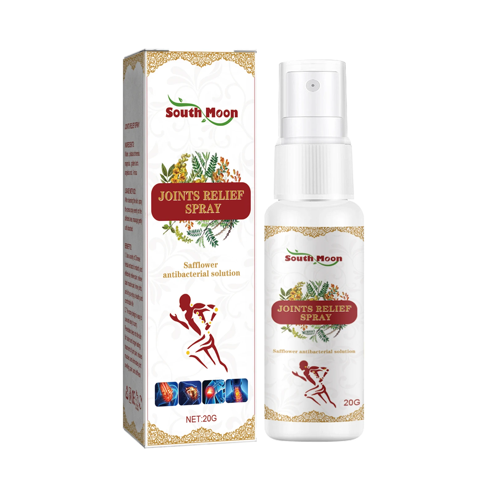 Joint Soothing Spray Relieves Pain in Waist, Neck, Shoulders, Legs, and Knees, Promotes Muscle and Bone Flexibility, Massage Car