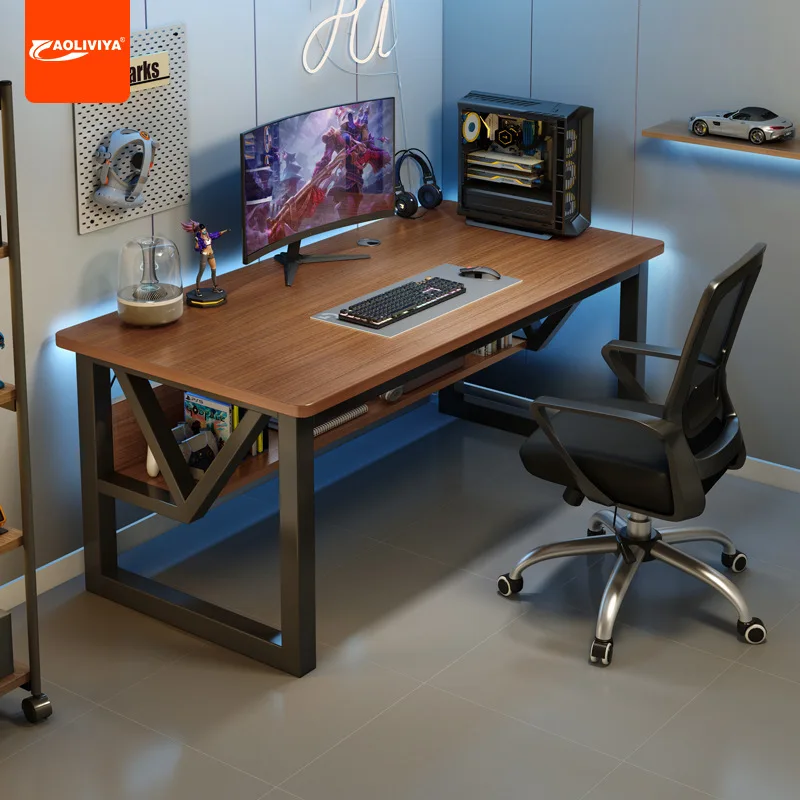 AOLIVIYA E-sports Table Home Desktop E-sports Table and Chairs Simple Computer Table Workbench Bedroom Desk Study Desk