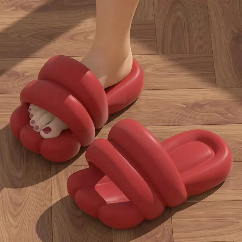 

2026 Summer Funny Big Foot Slippers For Women Men Soft Cloud Cushion Non Slip Bathroom Slides Cute Couple Home Indoor Slippers
