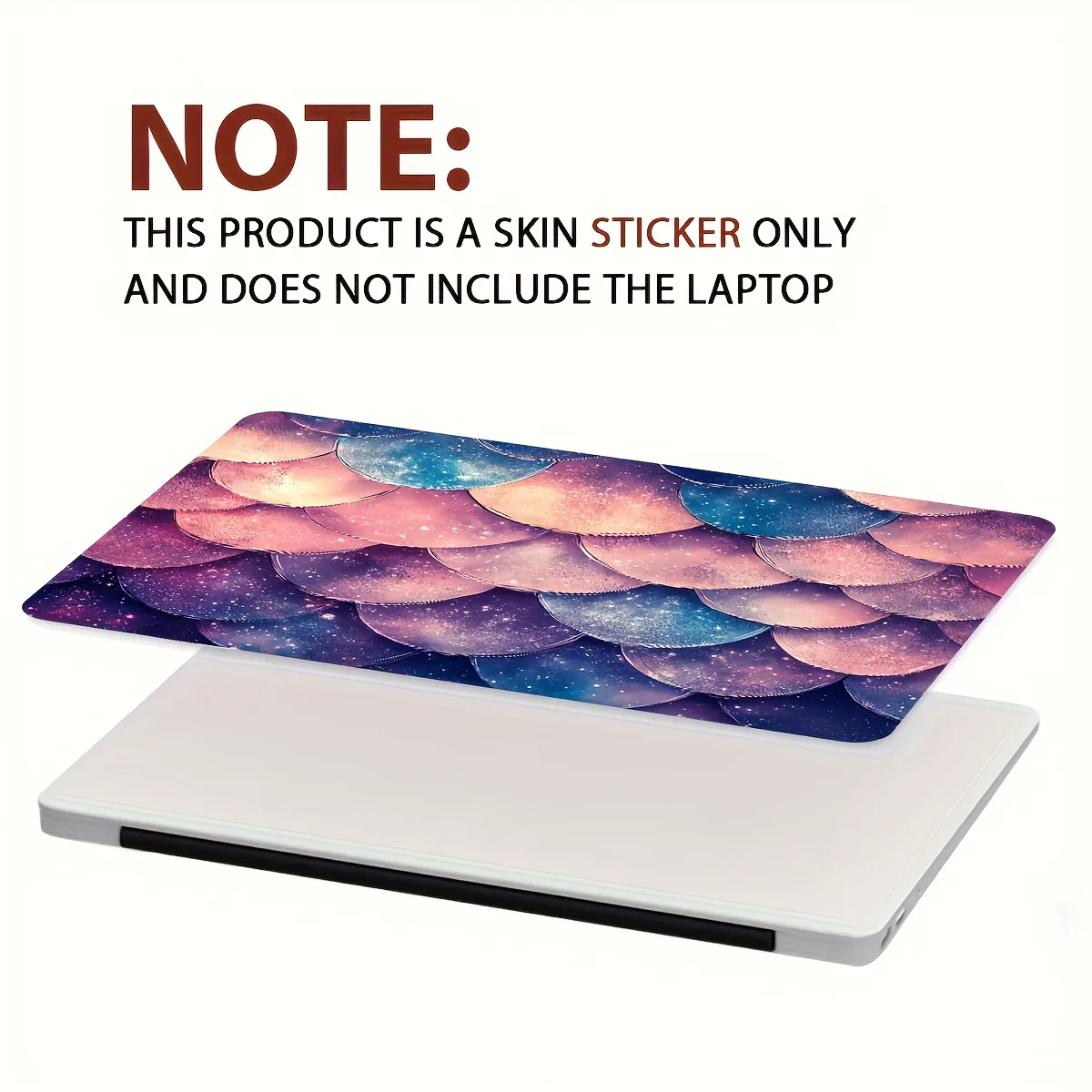 Vinyl Dragon Scale Laptop Light Beige Sticker 2 Pieces Set Scratch Resistant DIY Art Case Universal Laptop Decal Stickers