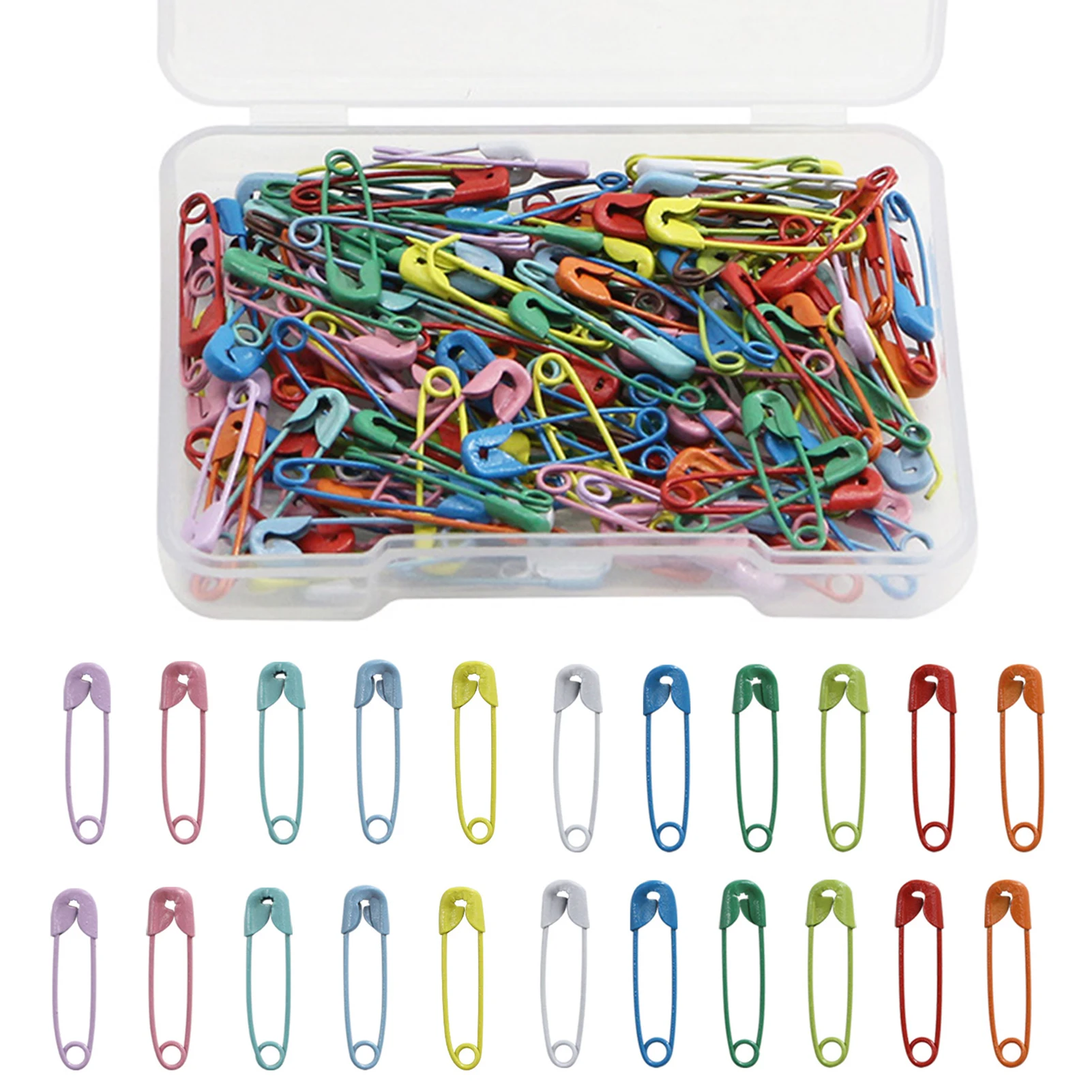 150pcs 19mm Rustproof DIY For Clothes Multifunctional Mini Practical Home Office With Storage Box Safety Pin Portable Sewing
