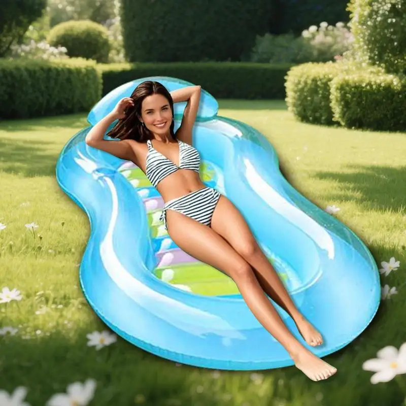 

Pool Floats For Adults Sunbathing Pool Lounger Inflatable Outdoor Activity Sunbathing Raft With Drink Holder For Hot Days Beach