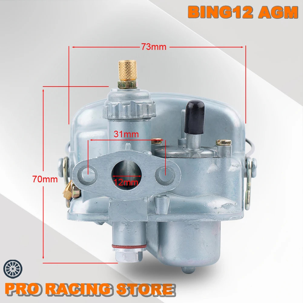 Motorcycle 12mm Carburetor Carb for SACHS Bing Schieber Vergaser SSB BING12 bing CMG 1/12/239 50CC 70CC M50 Moped Scooter