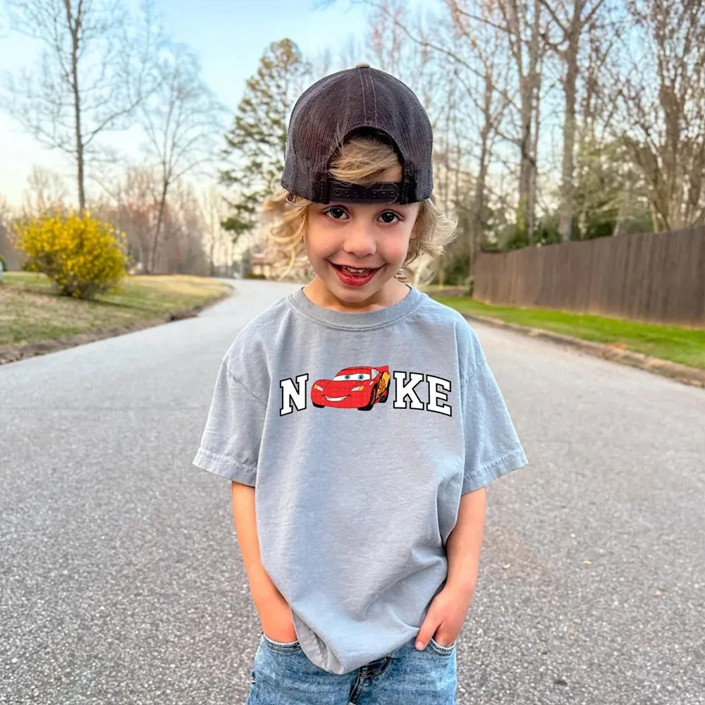 

Cars Clothes Lightning McQueen Cars Tee Tops Radiator Summer T-shirt Boys Sweatshirt Retro Pixar Cars Lightning T Shirt