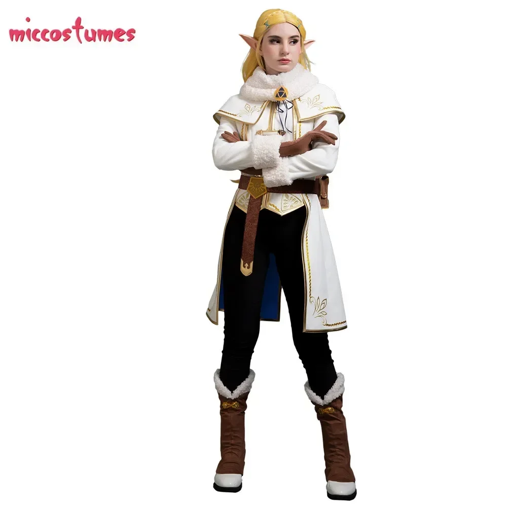 Miccostumes Women's Princess Link Winter Outfit Cosplay Princess Halloween Cosplay Costume