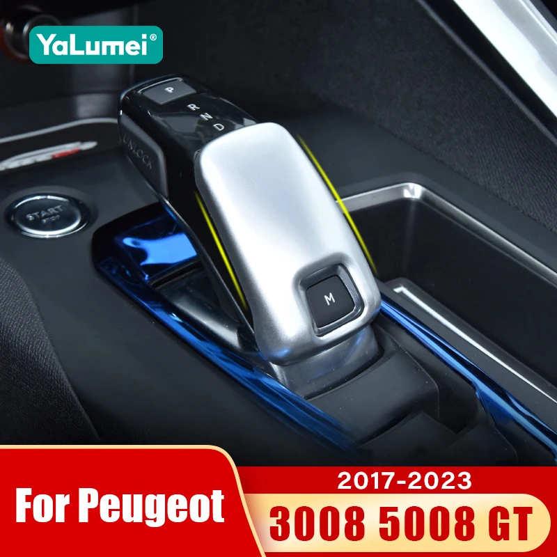 Für Peugeot 3008 5008 GT 2017 2018 2019 2020 2021 2022 2023 Auto Schaltknauf Getriebe Kopf Dekoration Abdeckung Zubehör