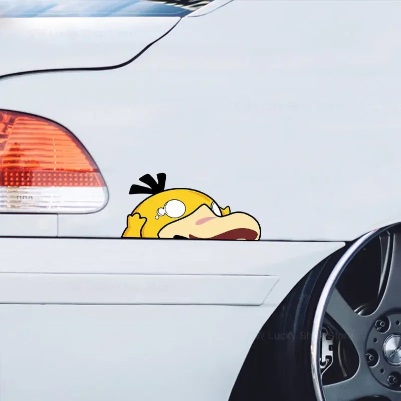 Pokemon Psyduck Car Sticker Anime Personality Stickers Decorative Car Motorcycle Bumper Creative Waterproof Stickers Accessories