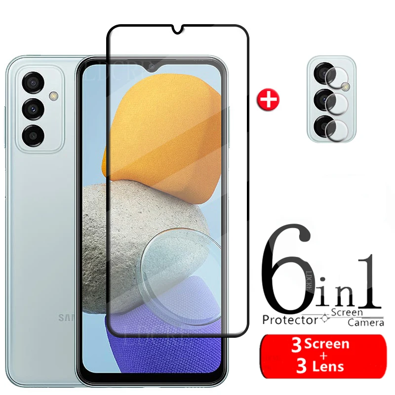 6-in-1 Für Samsung M23 5G Glas Für Samsung M23 Glas 9H Volle Kleber Abdeckung screen Protector Für Samsung Galaxy M 23 M23 Objektiv Glas