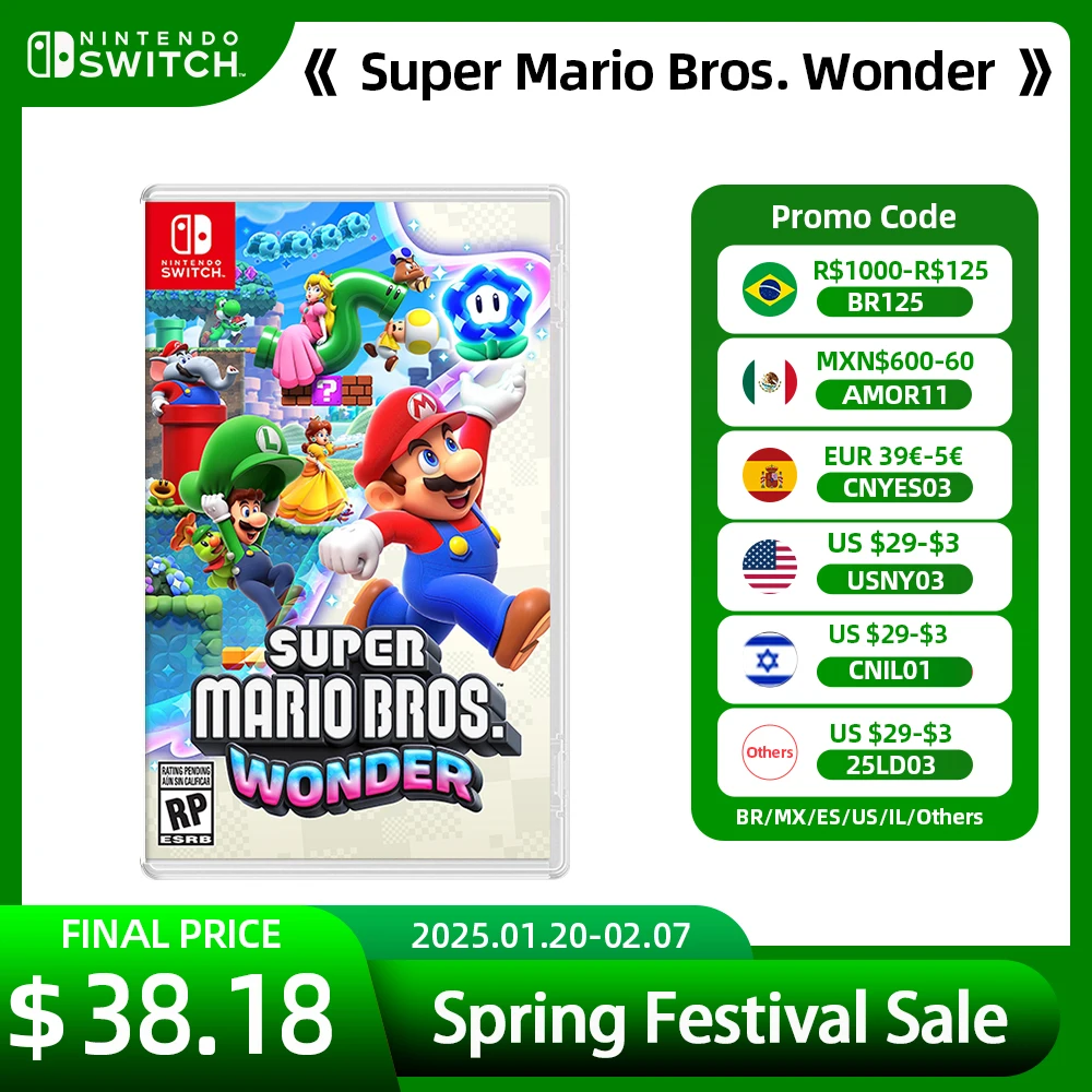 Super Mario Bros. Wonder Nintendo Switch Game Deals 100% Original Physical Cartridge Game Card Support TV Tabletop Handheld Mode