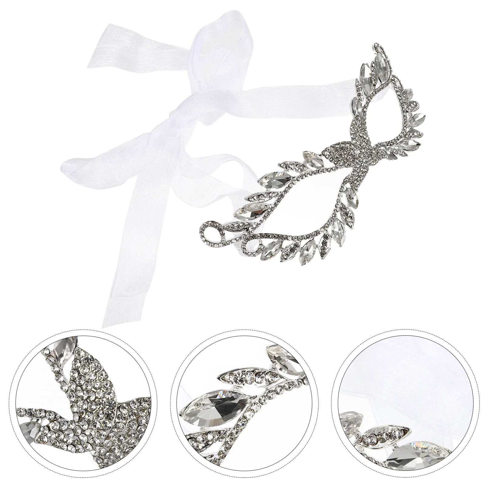 Masque de mascarade en strass, Costume d'halloween, robe fantaisie de fête, masque de bal pour femmes, accessoire de carnaval de danse Cosplay