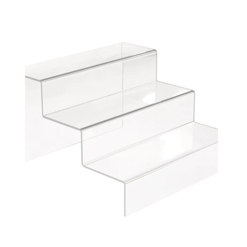 Three-layer Acrylic Shoe Rack Transparent Ladder Type Cosmetic Display Storage Rack 1PC