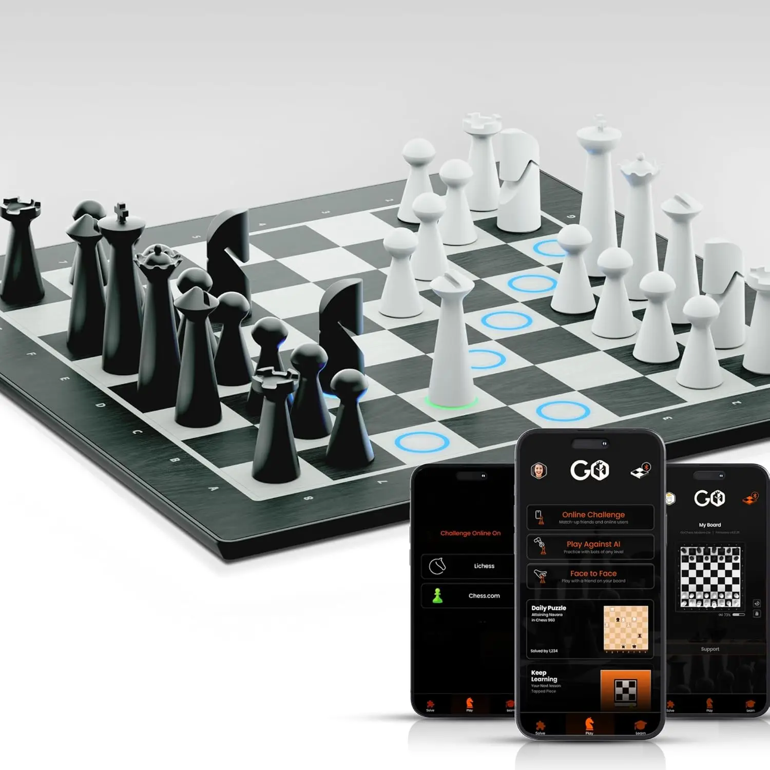 AI Electronic Chess Board Game, Light Up Chess Set for Adults & Kids for All Skill Levels with Online Play App -