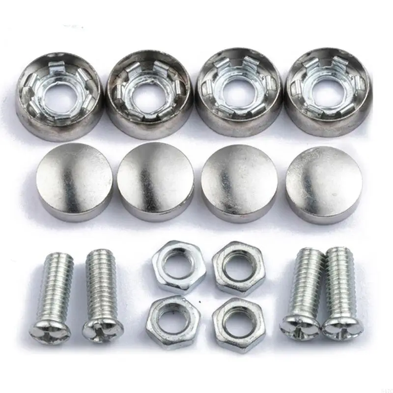 547C Anti-Theft License Plate Screws Bolts Cover, Screw Bolts Fasteners, Universal Car Truck Replacement Accessories