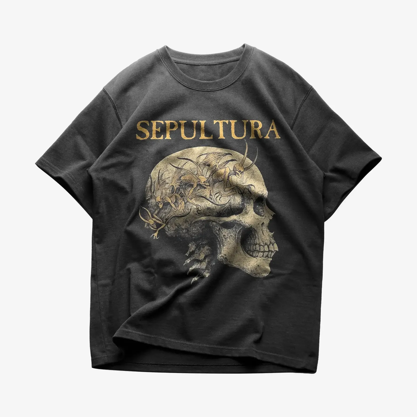 Camiseta Pesada De Algodão Sepultura, Metal Music Merch, MELHOR VENDEDOR