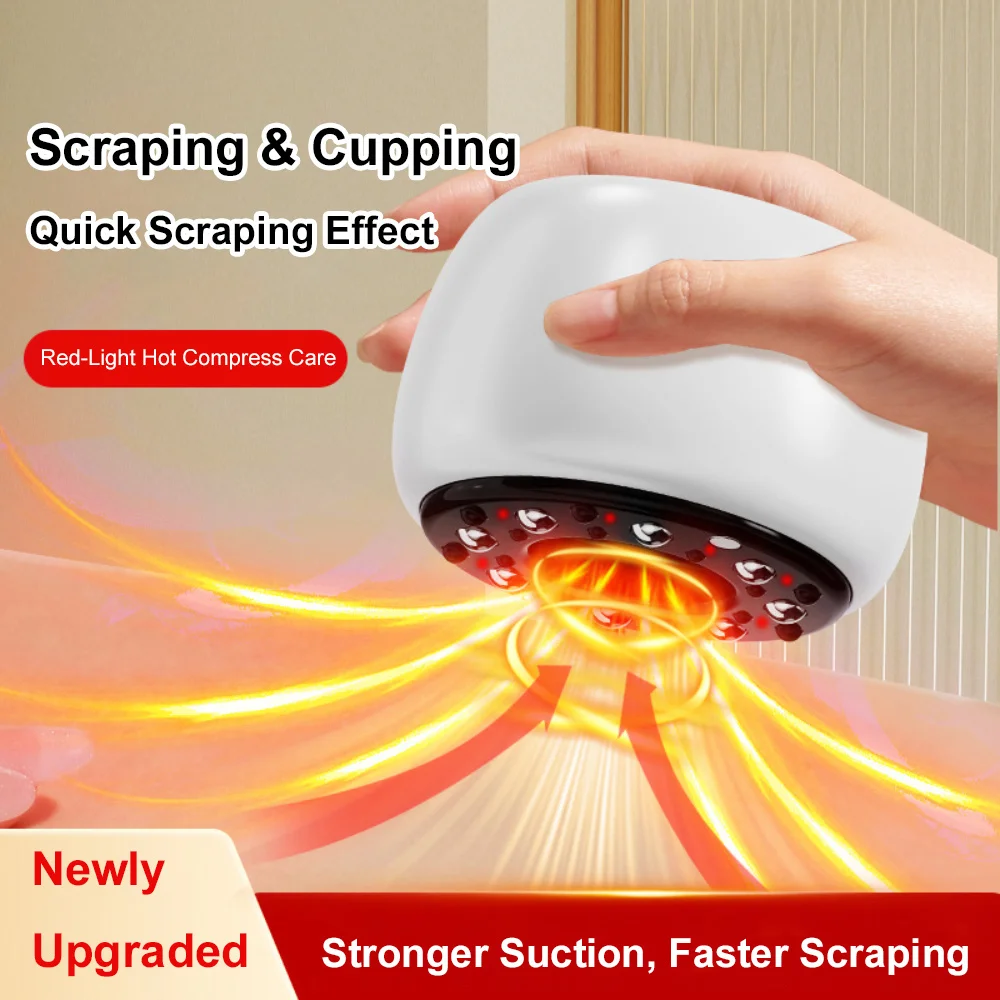 Electric Cupping Massager Vacuum Suction Cup Guasha Scraping Device Weight Loss Back Massager Slimming Fat Reducer Gua Sha Relax