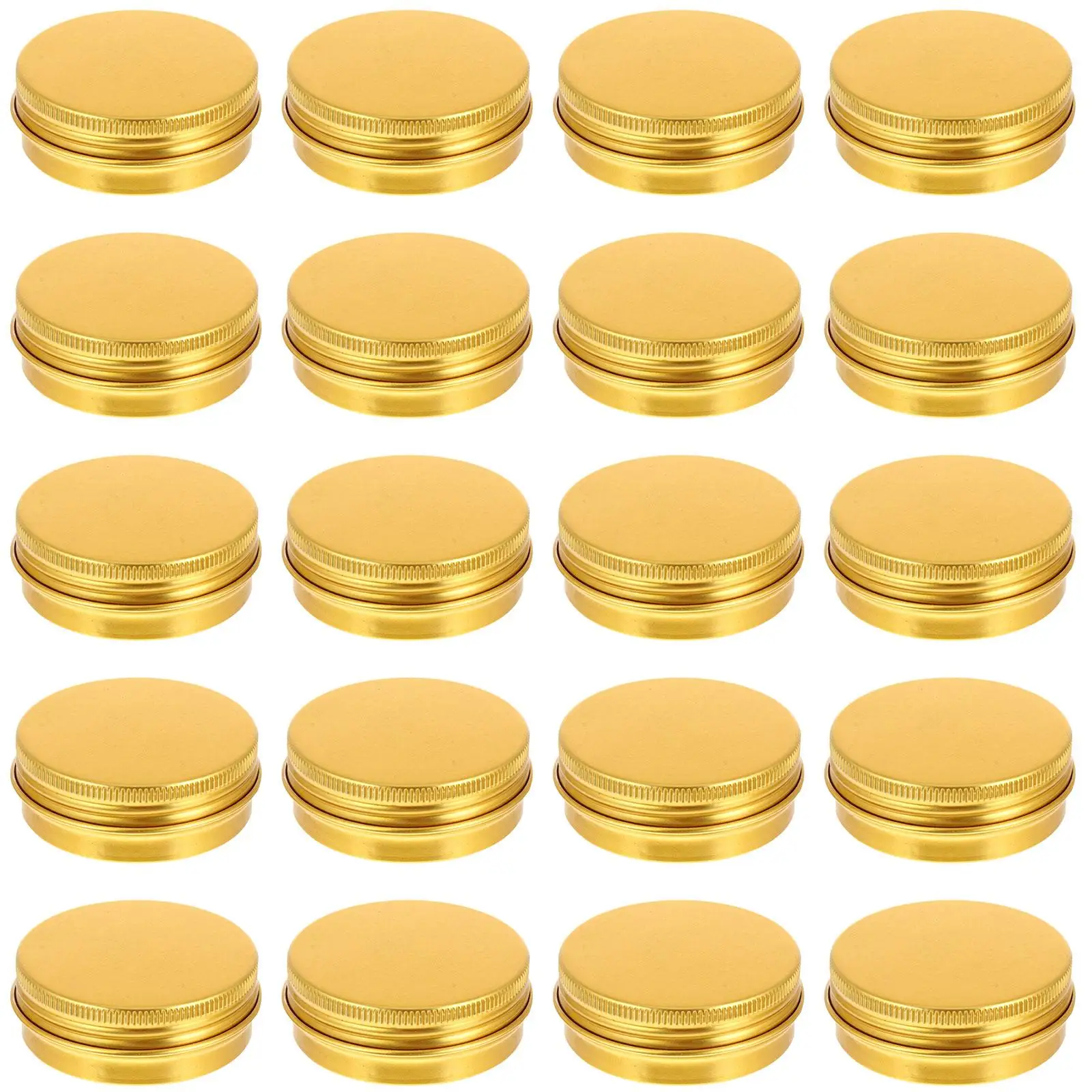 

20 Pcs 30ml Aluminum Tin Cans Metal Round Tins Smooth Surface Tight Sealed Storage Container For Candies Gifts Erasers Small