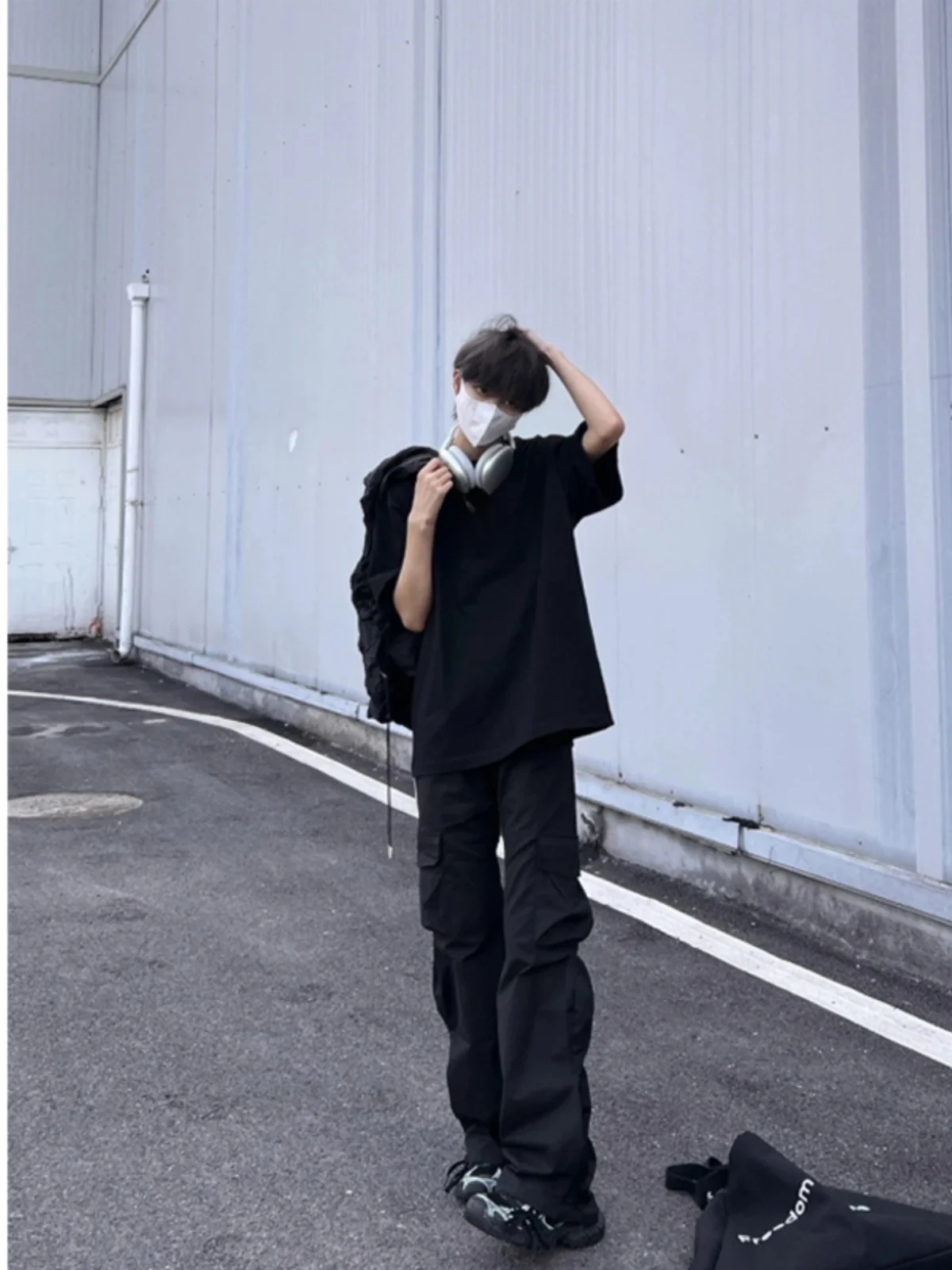 

Мужские брюки в стиле хип-хоп для высоких мужчин, свободного кроя, удлиненные, в рабочем стиле, повседневные, уличные, американские функциональные ветрозащитные длинные брюки