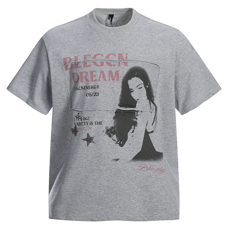 

Vintage Graphic Tee Men Women Oversized T Shirt Streetwear Aesthetic Girl Print Top Harajuku Patch Design Summer Casual Tshirt