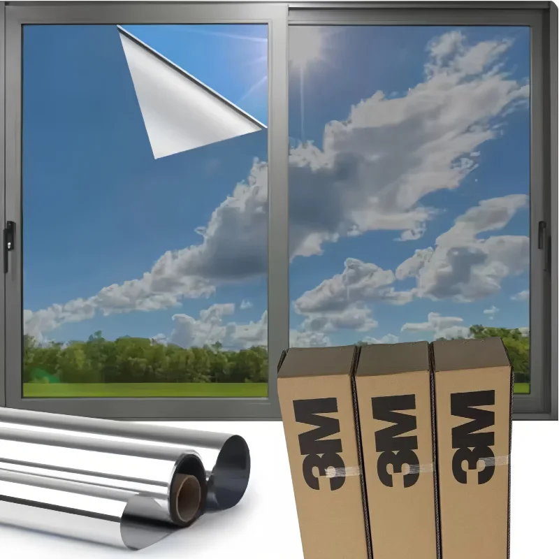 

3M Commercial Building Window Privacy Film One Way Mirror Tint Solar Control UV Protection Heat Reduction Reflective Glass Cover