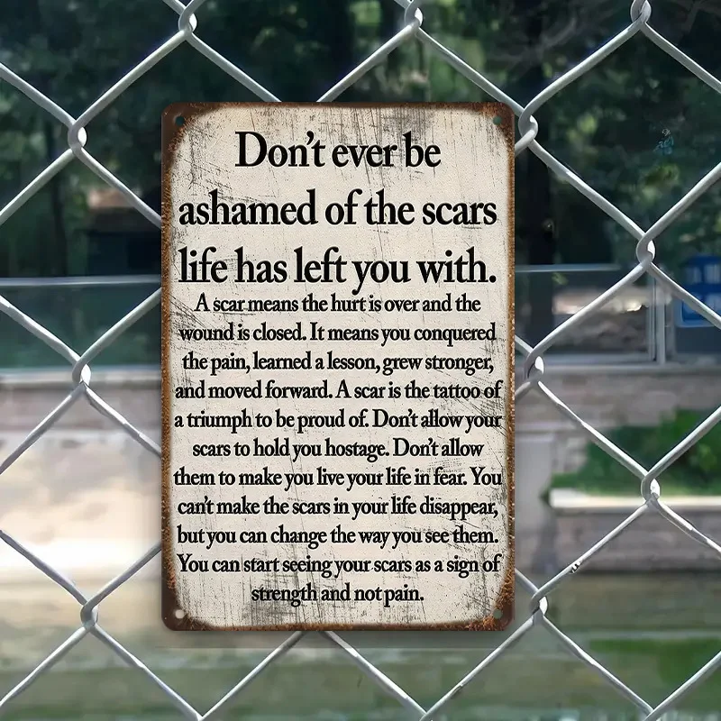 2D Flat 1pc Motivational Tin Sign with 