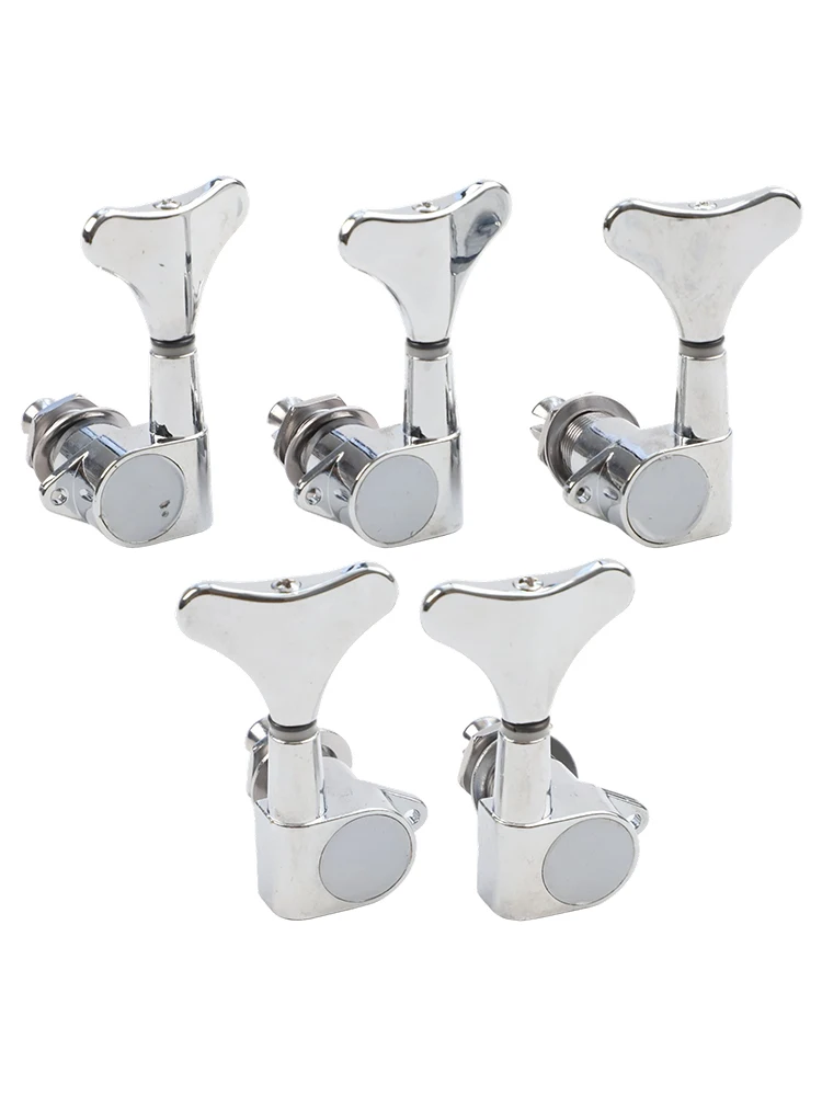 5PCS bass tuning keys with sealed machine heads and robust internal gears for stable tuning adjustments and extended durability