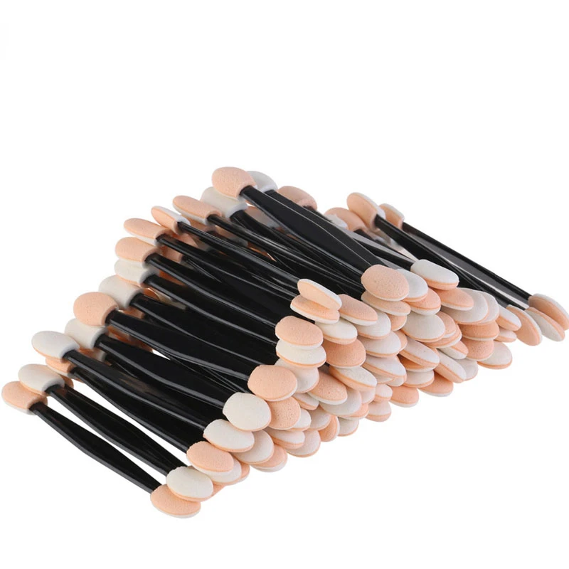 30/50/100PC Eye Shadow Brush Makeup Dual Sided Sponge Nylon Set Eye Shadow Brushes For Cosmetic Applicator Makeup Hot Disposable