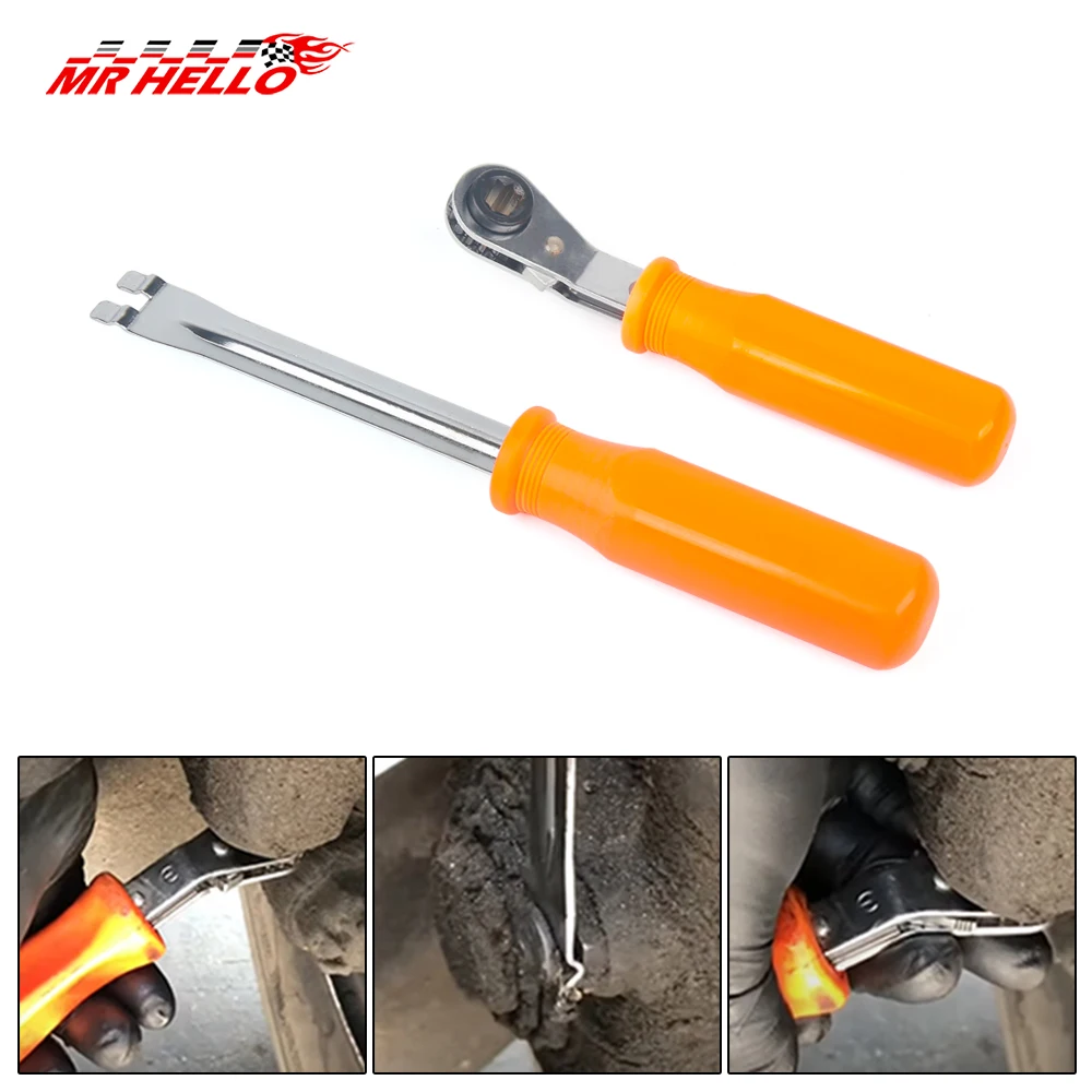 2Pcs/set Fork End Release Ratchet Wrench Automatic Slack Adjustment Spanner With Comfortable Grip For Air Brake Systems