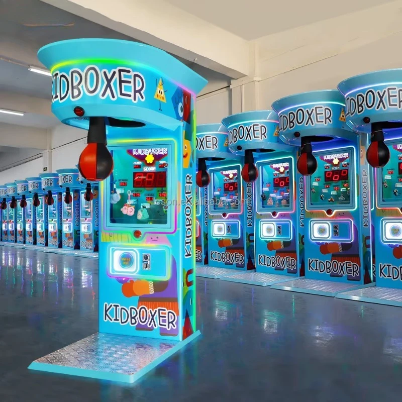 Metal Fiberglass Arcade Boxing Machine Coin Operated Kids Recreational Punch Sport Redemption Prize Vending Customized