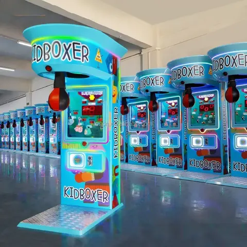Metal Fiberglass Arcade Boxing Machine Coin Operated Kids Recreational Punch Sport Redemption Prize Vending Customized