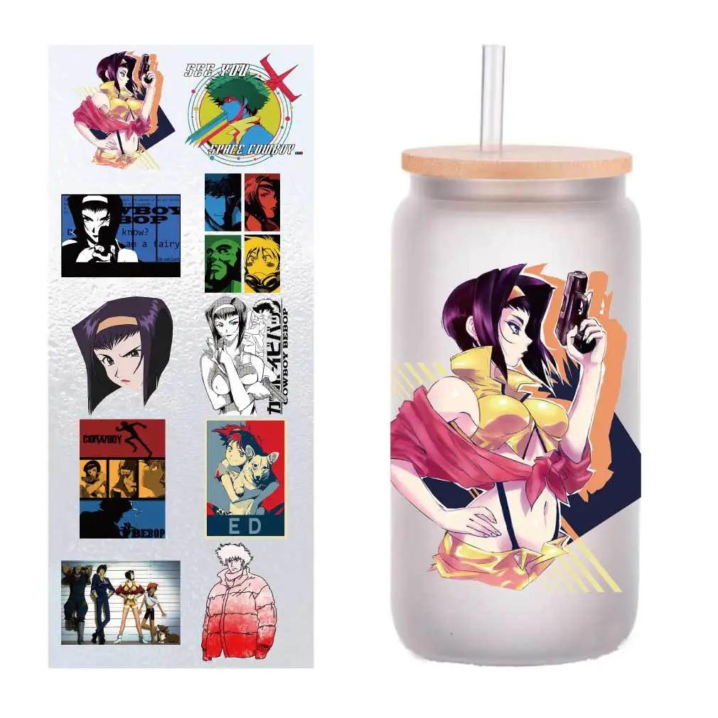 

10 PCs/Pack Anime Spike UV transfer sticker Crystal label Cup sticker customized four inches