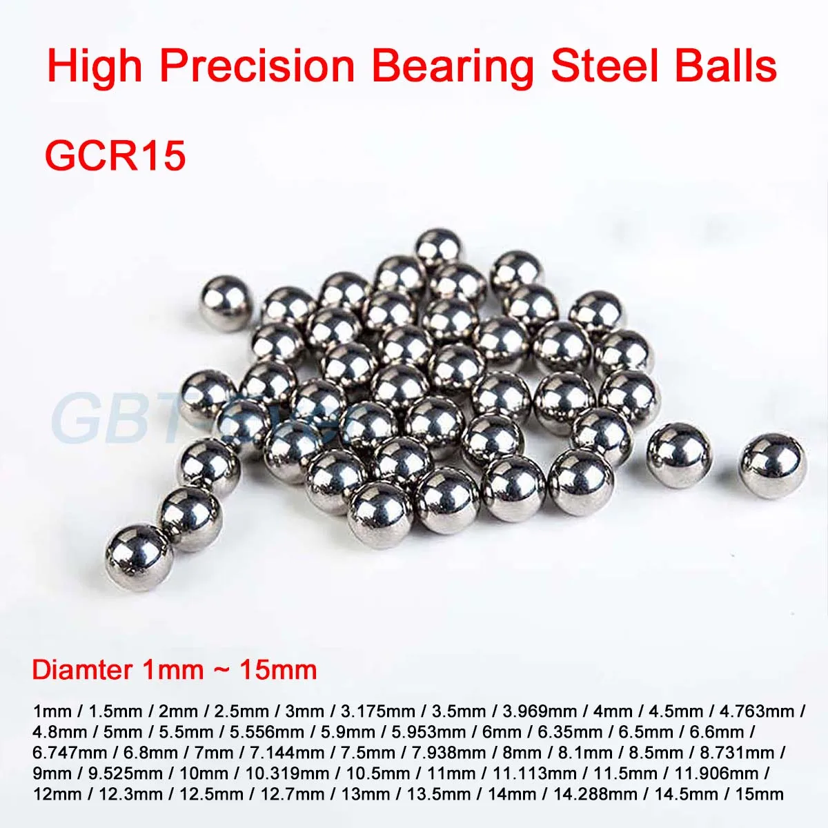 

10~500Pcs High Precision Bearing Steel Balls 1-15mm 1/1.5/2/2.5/3/3.175/3.5/3.969/4/4.5~15mm GCR15 Chrome Steel Ball Solid Beads