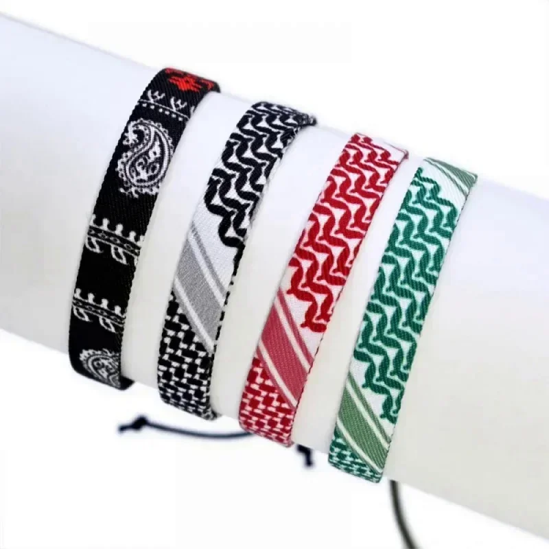 Nouveau À La Mode Style Arabe Géométrique À Pois Multi-Couleur Bracelet Tissé À La Main Pour Hommes Et Femmes Bijoux Accessoires Cadeaux