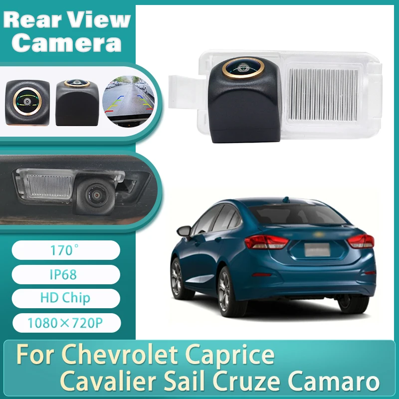 170 °   Cámara de visión trasera de marcha atrás para vehículo, lente ojo de pez Full HD CCD 1080P, para Chevrolet Caprice Cavalier Sail Cruze Camaro
