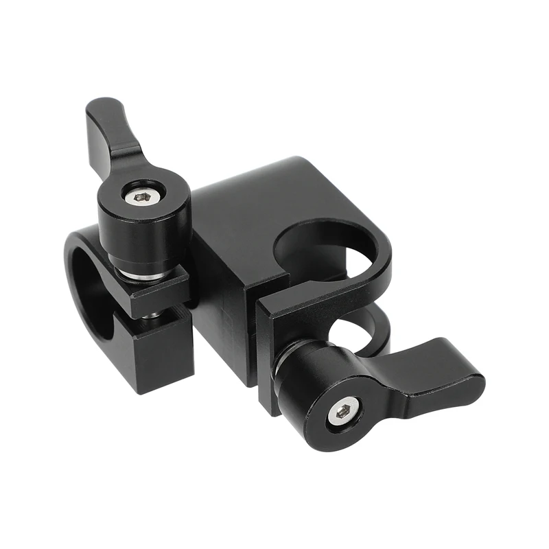 カメラ用デュアルロッドアダプター,ケージハンドル,ショルダープラットフォーム,LEDビデオライト,evfマウント,90 °, 15mm