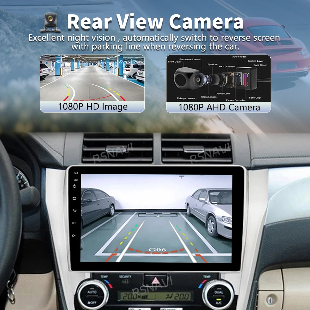 Android 16 For Toyota Camry 7 XV 50 55 2011 - 2014 2K QLED Android Car Radio Multimedia Video Player GPS AI Voice CarPlay Stereo