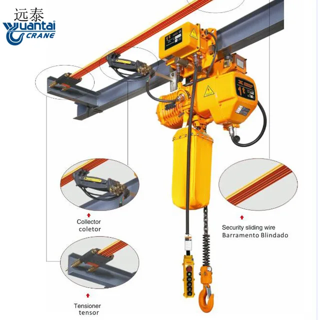 Remote Control Bag Stage Mode Pull Lift Manual Lifting 11.5 2 3 5 Ton Electric Chain Block Hoist with Electric Trolley with Hook