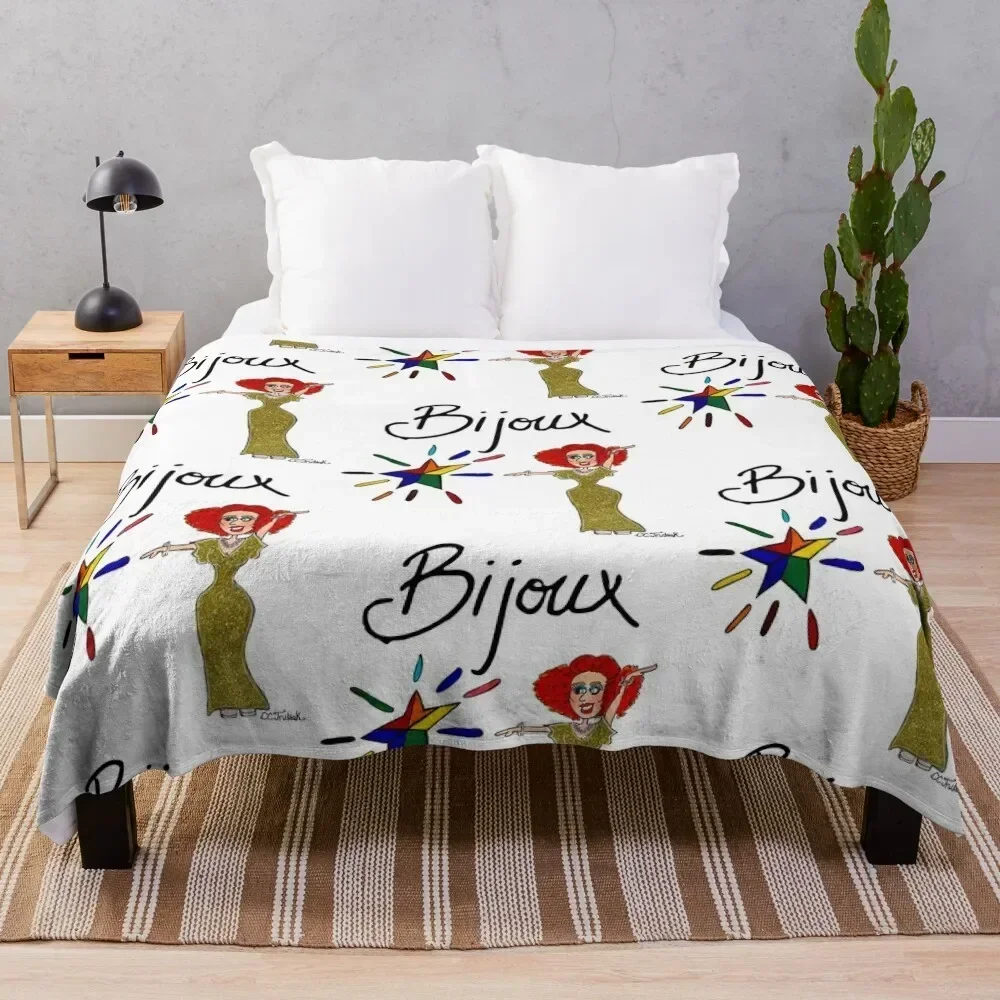 

CC Trubiak's Bijoux in Gold Throw Blanket Cozy Throw Blanket for Bed Sofa Chair