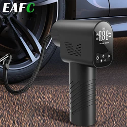 EAFC 4000mAh Mini Portable Car Air Compressor Wireless Electric Tire Inflator Pump for Motorcycle Bicycle Boat Car Tire Ball