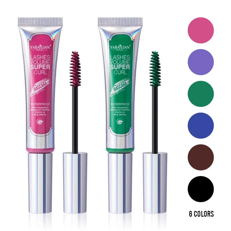 Colorful Eyelash Mascara Waterproof Fast Dry Extension for Lengthening White Green Lashes - Professional Makeup