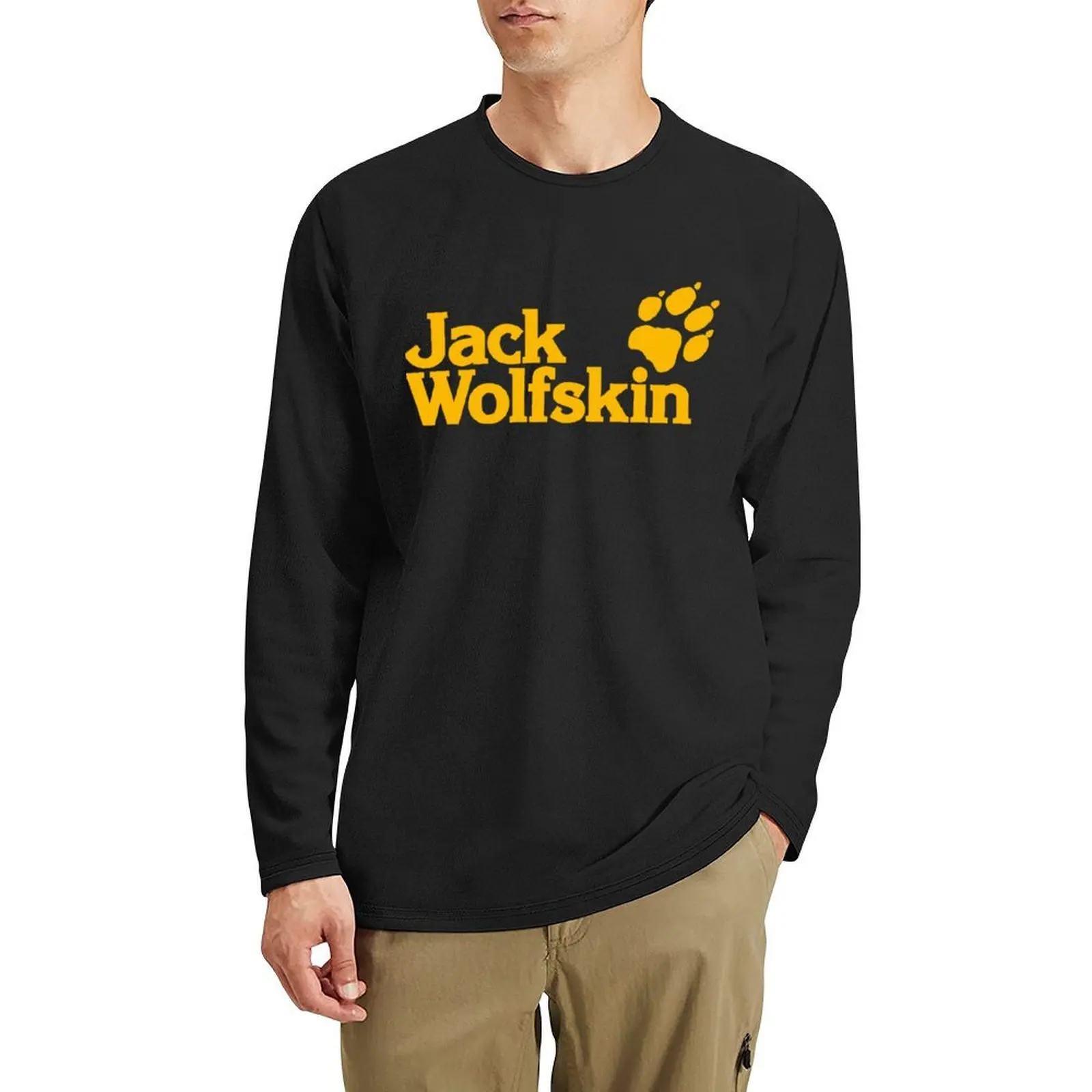 

Jack Wolfskin logo yellow T-Shirt Long T-Shirt sublime t shirt t shirt man black t shirts new edition shirt Men's clothing