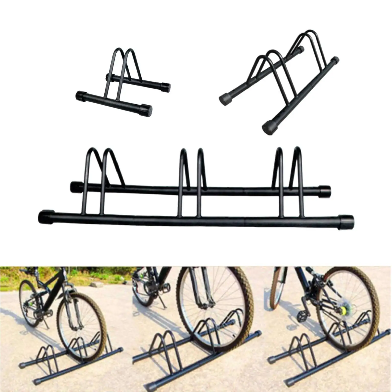 Cycle Parking Rack Floor Stand Mount Holder Storage Organizer Steel Pipe for MTB Mountain Road Bike Home Indoor