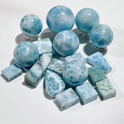 Natural High Quality Larimar Crystal Sphere Healing Polished Energy Home Decor Crystal Gem Larimar Sphere