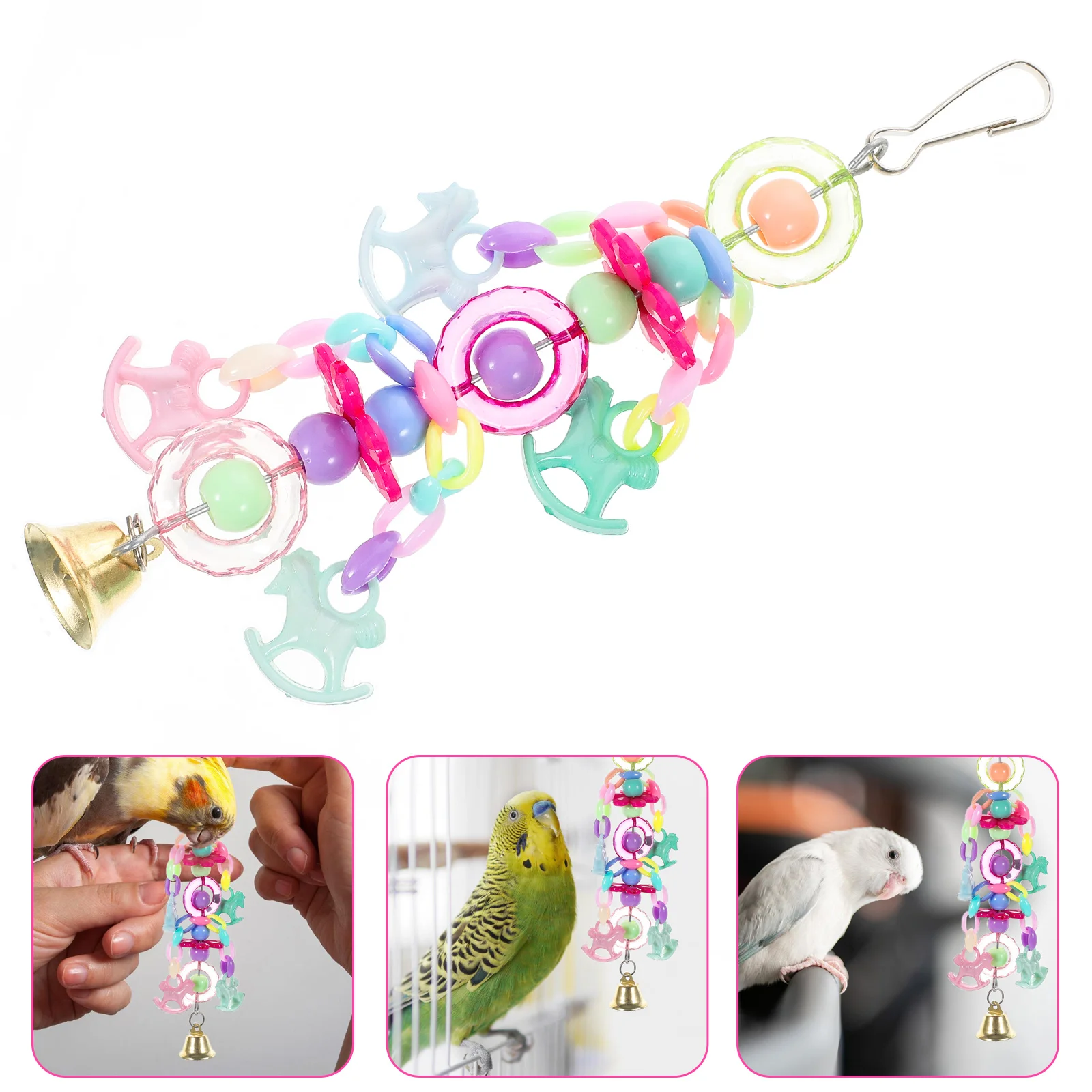 

Rotating Birdcage for Parakeets Bite-resisting Cockatiel Parrot Decor Accessories Flying Metal Funny Twerking