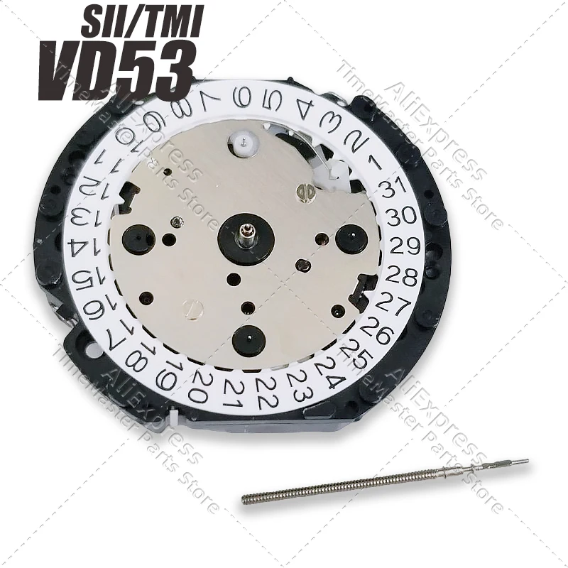 Movimiento de cuarzo Compatible SII TMI VD53 cronógrafo de 6 manecillas fecha a las 3 segundos pequeños 3/6/9 posiciones Accesorios de reparación de relojes