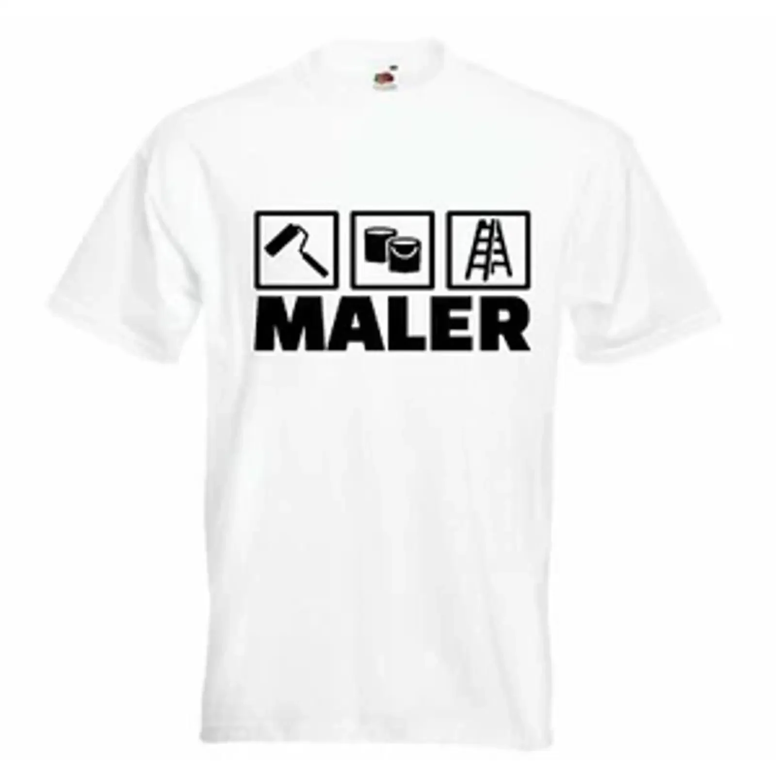 T shirt PAINTER LICENSOR MASTER PROFESSION BRUSH in white vintage Washed Slightly homme Soft Breathable Stylish Casual