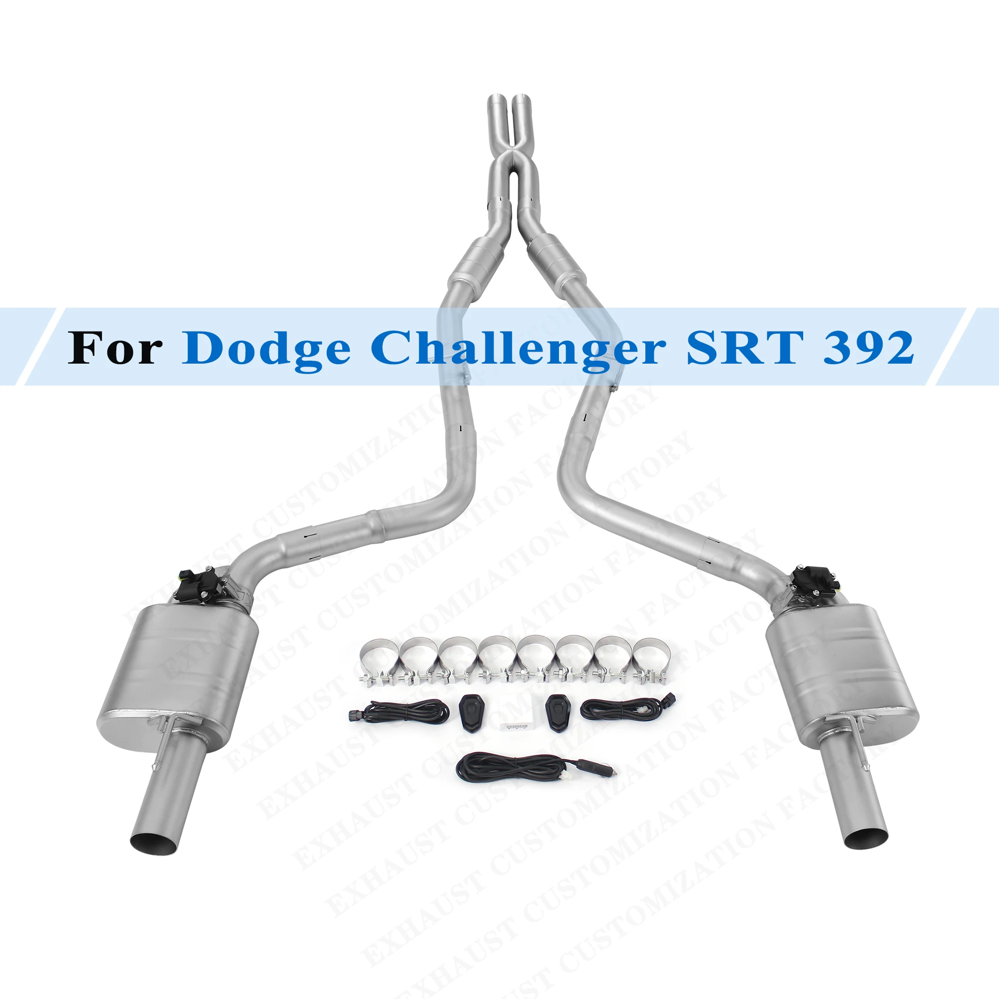 Cat-Back Valved Exhaust System for Dodge Challenger Hellcat Demon SRT 392 Scat Pack with Active Valves Performance Muffler