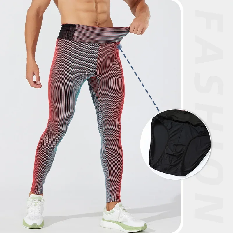 Compression Pants Running Leggings with Shorts Fitness Pants Double Deck Tights Sport Man Workout Tights Men Gym Wear Sportswear