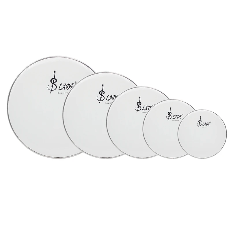 White Drum Skin Five Drum Kits Made Of Polyester Film Musical Instrument Accessories