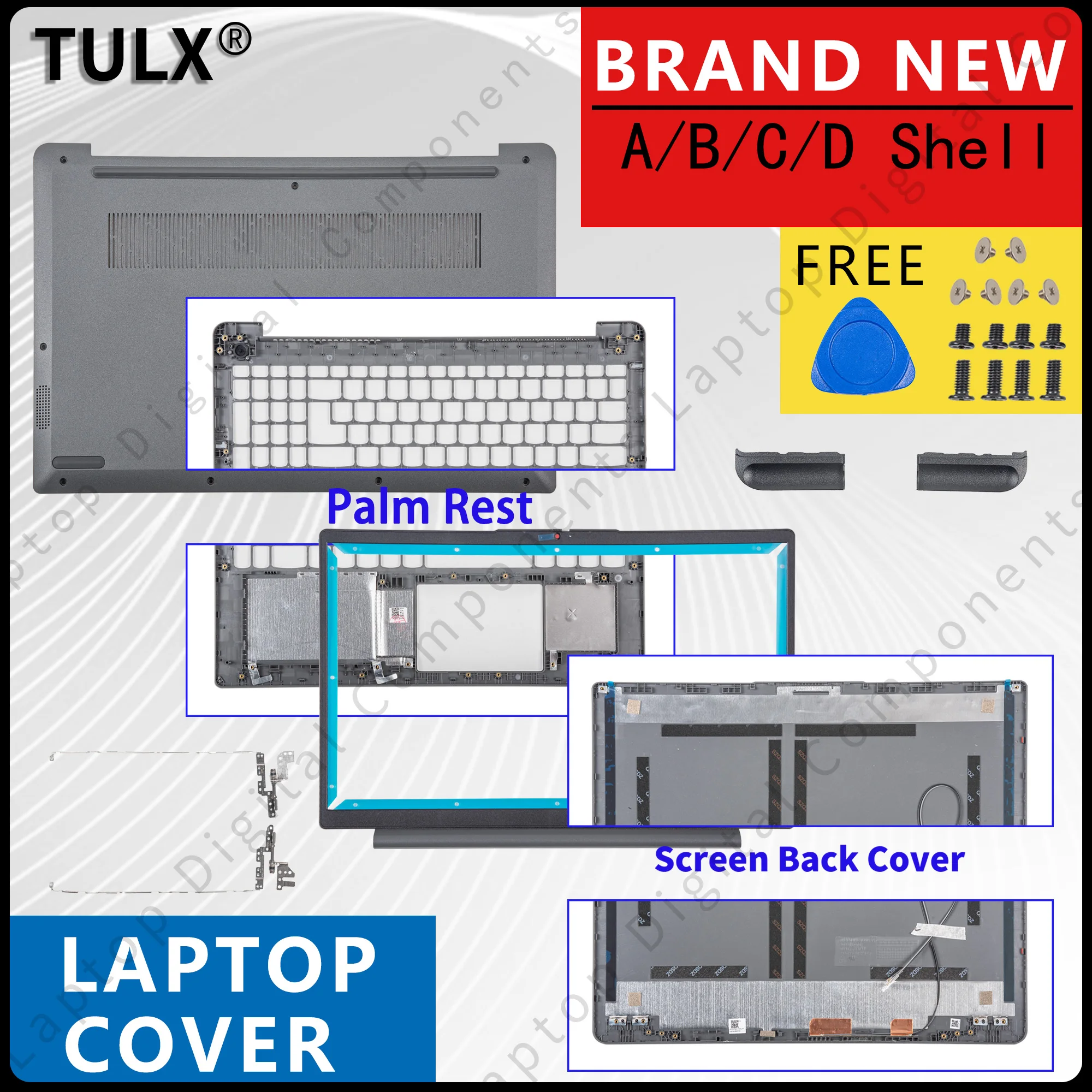 

New Cover For Ideapad 3 15ITL6 15ADA6 15ALC6 2021Laptop LCD Back Cover Front Bezel Palmrest Hinges Bottom Case Touchpad